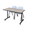 Kobe Rectangle Tables > Training Tables > Kobe Training Table & Chair Sets, 48 W, 30 L, 29 H, Maple MKTRCT4830PL47GY - alternate 1
